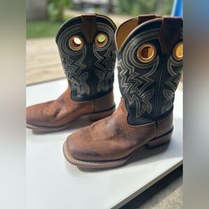 Justin Boots Leather Big News Western Square Toe